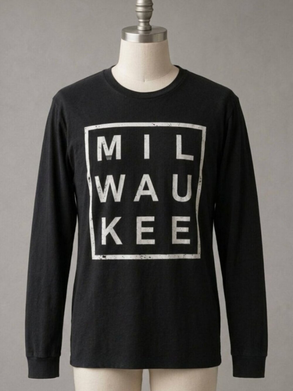 Milwaukee | Black Long Sleeve Graphic T Shirt for Men | Sz Medium
